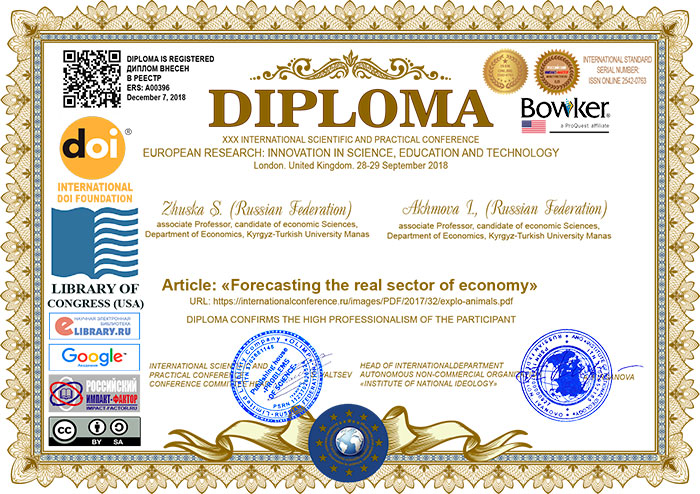 Сертификаты о публикации